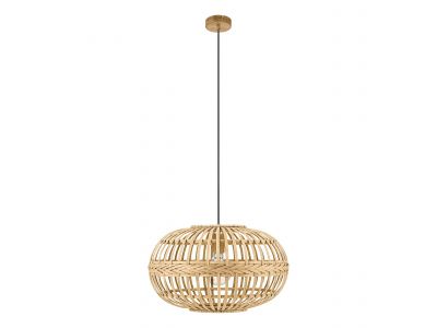 Suspension naturel bois AMSFIELD D38CM E27 1X60W