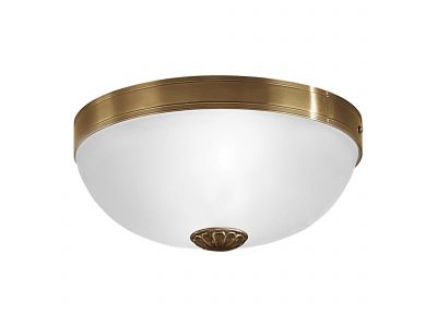 Plafonnier verre bronze IMPERIAL E27 2X25W