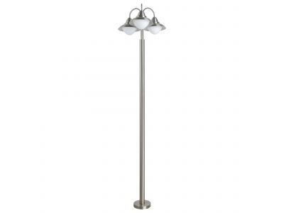 Lampadaire extérieur métal argenté SIDNEY E27 3X60W