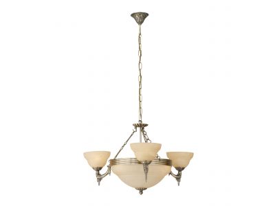 Lustre en verre et bronze MARBELLA E14 6X60W