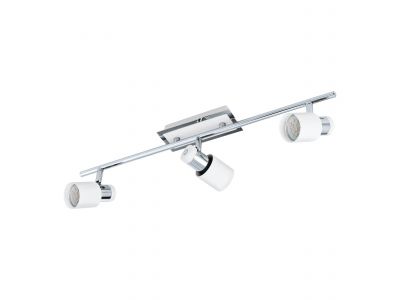 Spot de plafond réglette/plaf métal argenté DAVIDA GU10 3X4,6W