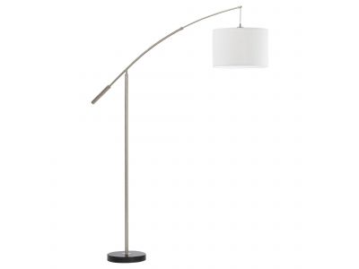 Lampadaire métal nickel NADINA E27 1X60W