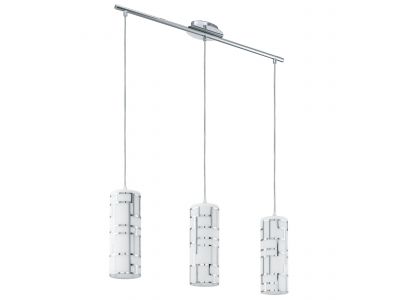 Suspension verre chrome BAYMAN E27 3X60W