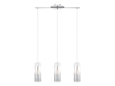 Suspension verre blanc RIVATO E27 3X60W