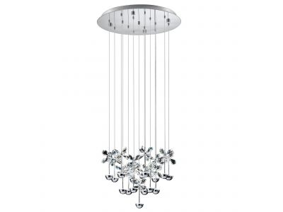 Suspension métal argenté PIANOPOLI LED INT 15X2,5W