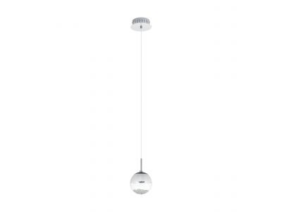 Suspension verre argenté MONTEFIO 1 LED INT 1X5W