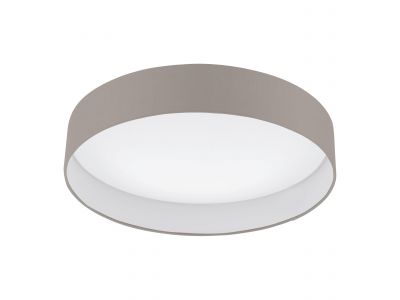 Plafonnier tissu taupe PALOMARO LED INT 4X5,4W