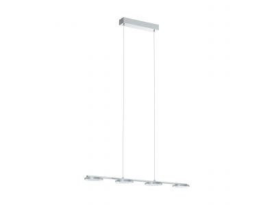 Suspension métal argenté CARTAMA L77,5CM LED INT 4X4,6W