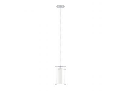 Suspension verre blanc LONCINO 1 E27 1X60W