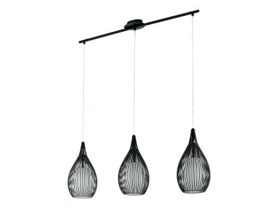 Suspension métal noir RAZONI E27 3X60W