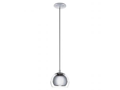 Suspension verre argenté ROCAMAR E27 1X40W