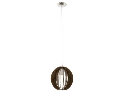 Suspension bois marron COSSANO D30CM E27 1X60W