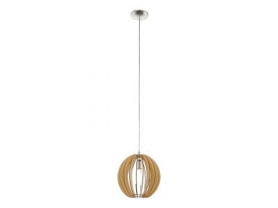 Suspension bois naturel COSSANO D30CM E27 1X60W