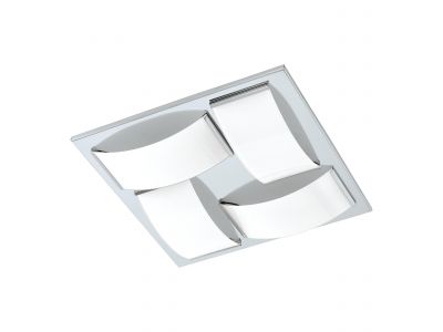 Plafonnier métal argenté WASAO 1 LED INT 4X5,4W