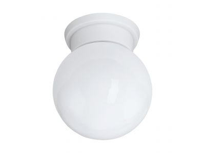 Plafonnier plastique blanc DURELO E27 1X28W