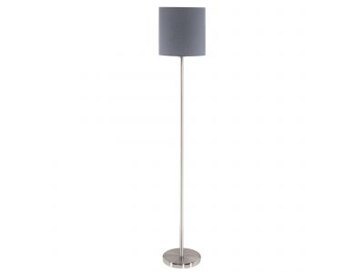 Lampadaire tissu gris PASTERI E27 1X60W