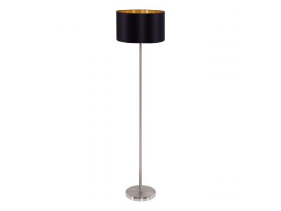 Lampadaire tissu noir MASERLO E27 1X60W