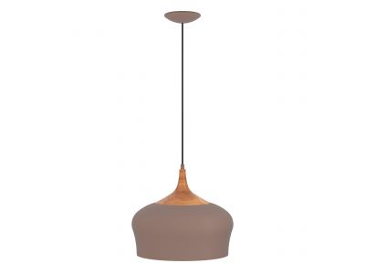 Suspension métal marron OBREGON E27 1X60W