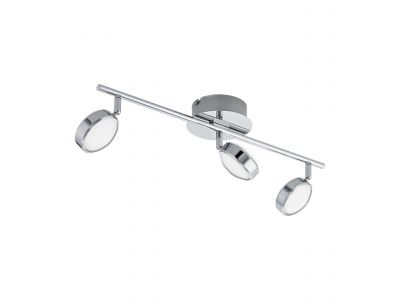 Spot de plafond réglette/plaf métal argenté SALTO LED INT 3X5,4W