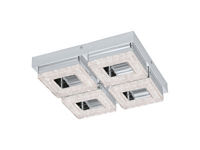 Plafonnier métal argenté FRADELO LED INT 4X3,5W