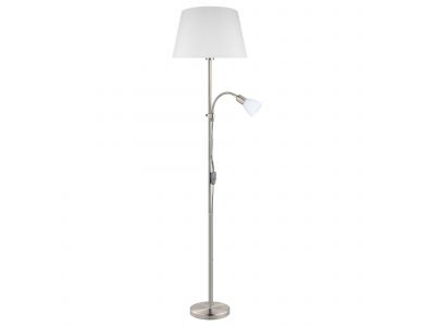 Lampadaire métal nickel mat CONESA E27 1X60W