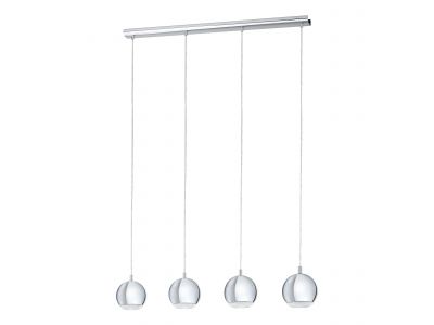 Suspension métal argenté CONESSA GU10 4X3W