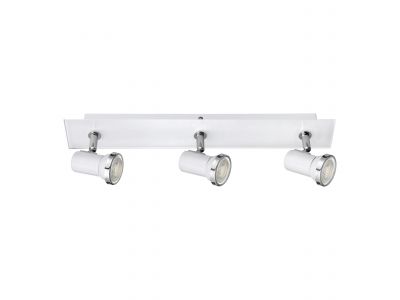 Spot de plafond réglette/plaf métal blanc TAMARA 1 GU10 3X3W