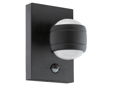 Applique extérieure métal noir SESIMBA 1 LED INT 2X3,7W