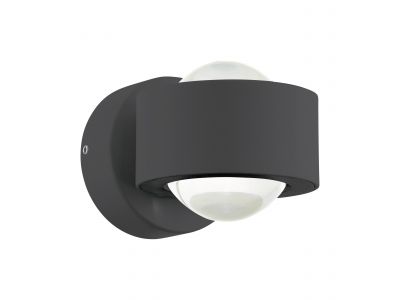 Applique murale métal anthracite ONO 2 LED INT 2X2,5W