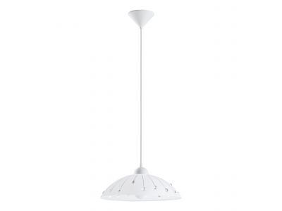 Suspension plastique blanc VETRO d35 cm E27 1X60W