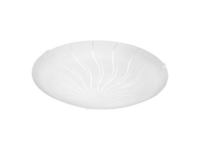 Plafonnier verre blanc MARGITTA 1 D31,5CM LED INT 3X3,6W