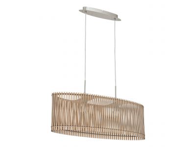 Suspension bois naturel SENDERO E27 2X60W