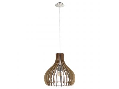 Suspension bois naturel H130 cm TINDORI E27 1X60W