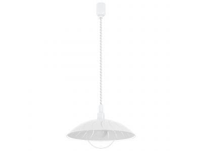 Suspension plastique blanc ALVEZ E27 1X60W