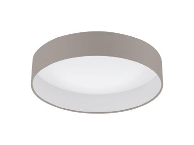 Plafonnier tissu taupe PALOMARO 1 LED INT 1X18W