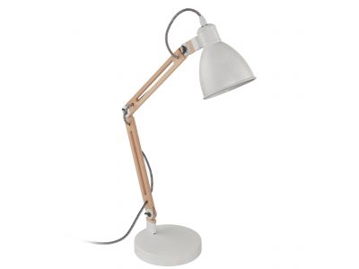 Lampe de bureau bois blanc TORONA 1 E14 1X28W