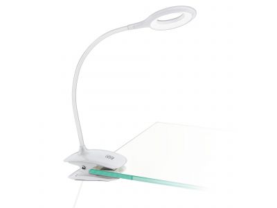 Lampe de bureau pince en plastique blanc CABADO LED INT 1,6W