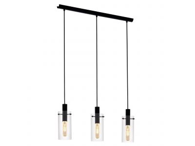 Suspension verre trspt MONTEFINO E27 3X60W