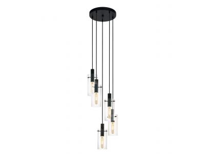 Suspension verre trspt MONTEFINO E27 5X60W