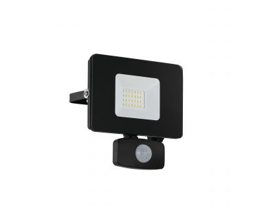 Projecteur extérieur en métal noir FAEDO 3 LED INT 21W avec détecteur