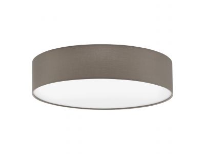 Plafonnier tissu taupe PASTERI D57CM E27 3X25W