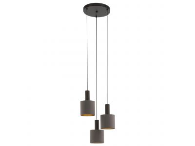 Suspension tissu marron CONCESSA 1 E27 3X60W