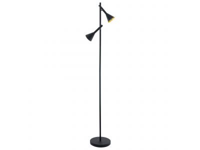 Lampadaire métal noir CORTADERAS GU10 2X4,8W