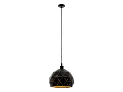 Suspension métal noir ROCCAFORTE D40CM E27 1X60W