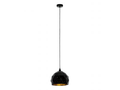 Suspension métal noir ROCCAFORTE D30CM E27 1X60W