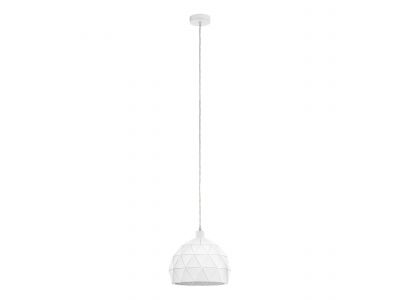 Suspension métal blanc ROCCAFORTE D30CM E27 1X60W