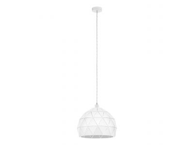 Suspension métal blanc ROCCAFORTE D40CM E27 1X60W