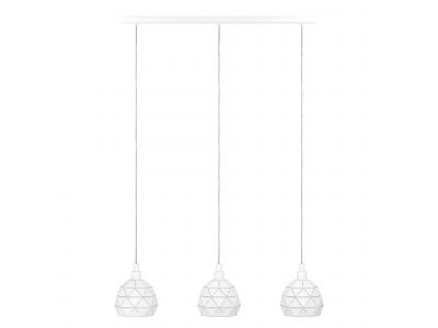 Suspension métal blanc ROCCAFORTE E14 3X40W