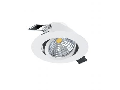 Spot à encastrer métal blanc SALICETO LED rond INT 1X6W