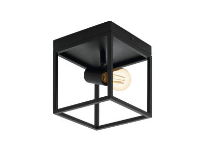 Plafonnier métal noir SILENTINA E27 1X40W